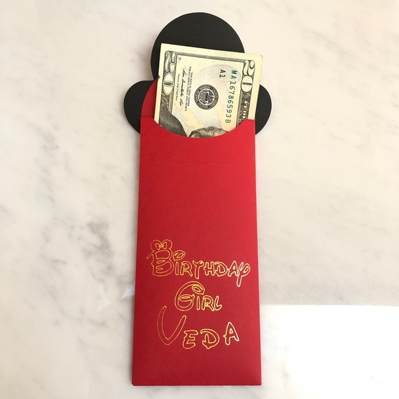 Personalized & Customized Disney Minnie Mouse Birthday Girl Gift Money Envelope - Picture 5 of 9